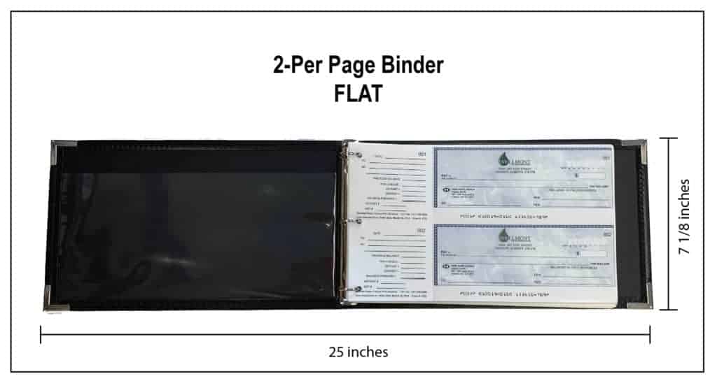 2 Up Binder Open SPECS 2 Up Binder Open SPECS
