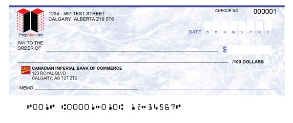 bank transit number on cheque cibc