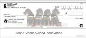 Doberman-Puppies Full Custom Personal Cheques