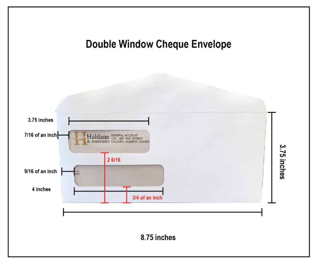 Double Window Envelope SPECS Double Window Envelope SPECS